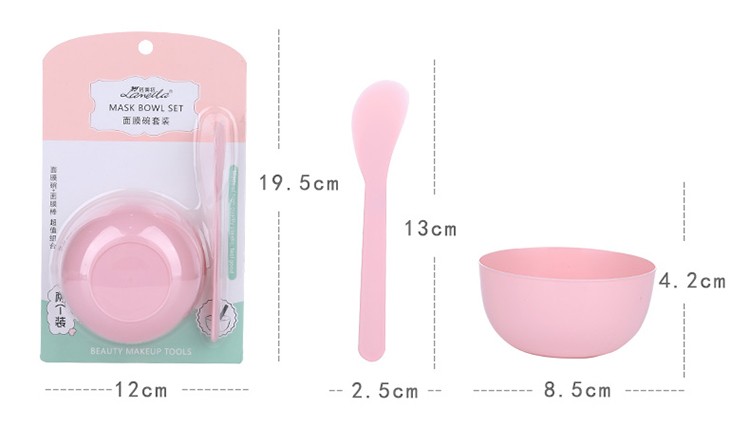 Lameila women diy mask spatula spoon plastic facial mask bowl set 3334