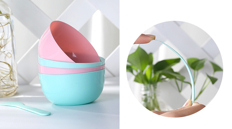 Lameila women diy mask spatula spoon plastic facial mask bowl set 3334