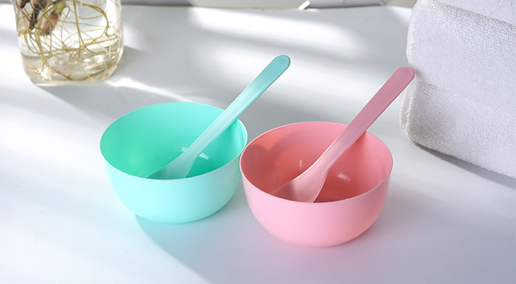 Lameila women diy mask spatula spoon plastic facial mask bowl set 3334