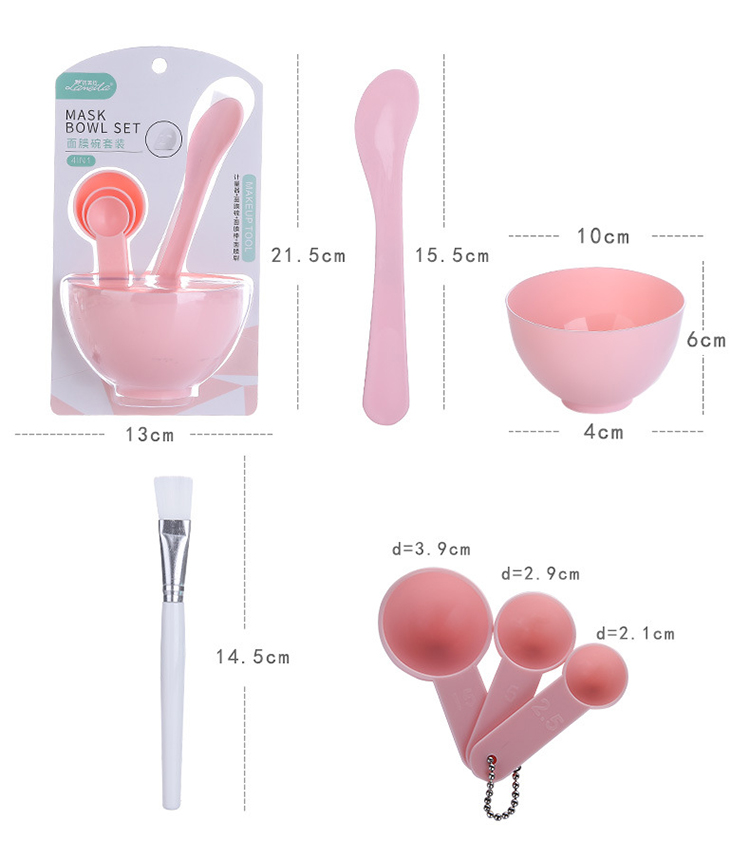 Lameila women diy mask spatula spoon plastic facial mask bowl set 3348