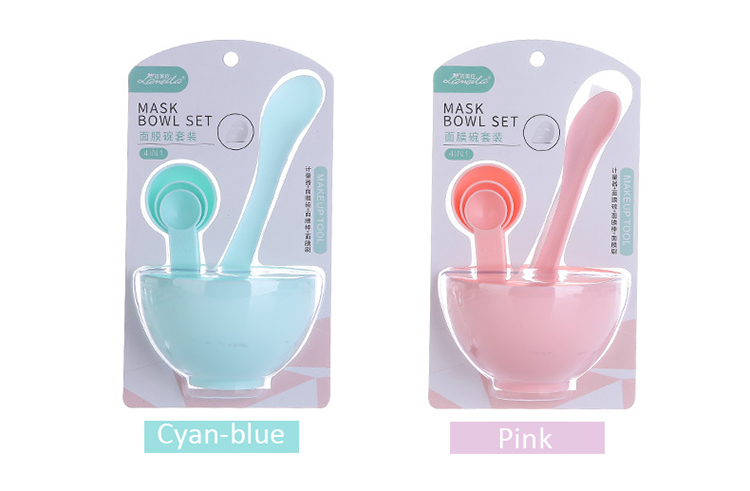 Lameila women diy mask spatula spoon plastic facial mask bowl set 3348