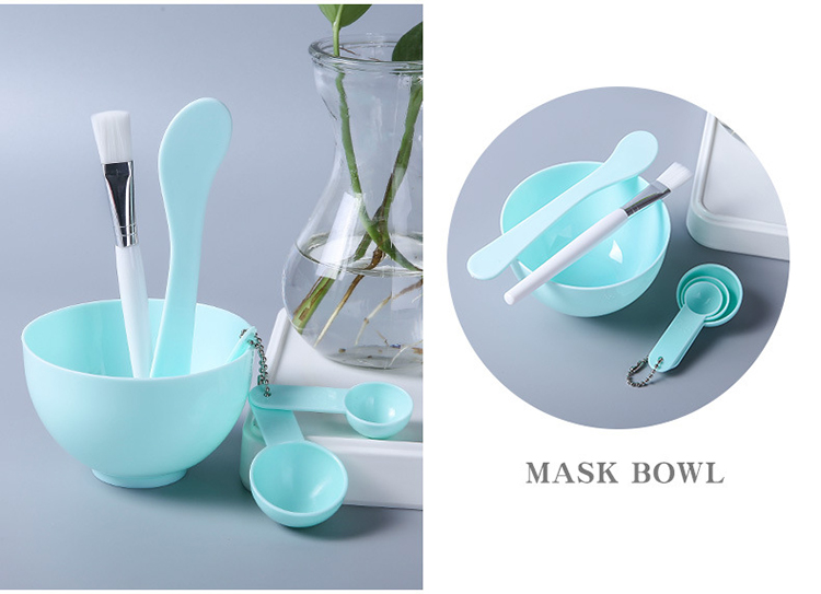 Lameila women diy mask spatula spoon plastic facial mask bowl set 3348