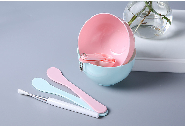 Lameila women diy mask spatula spoon plastic facial mask bowl set 3348