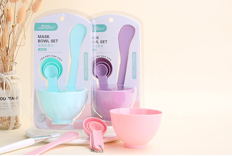 Lameila OEM 6 In 1 Facial Beauty Bowl DIY Facial Face Mask Mixing Bowl Set With Mask