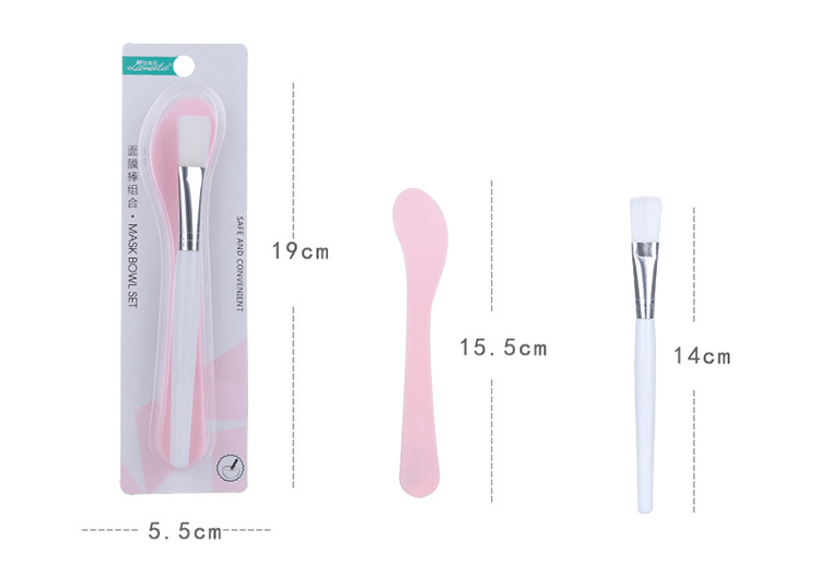 Lameila 2pcs/set DIY face mask brush with spatula 3524