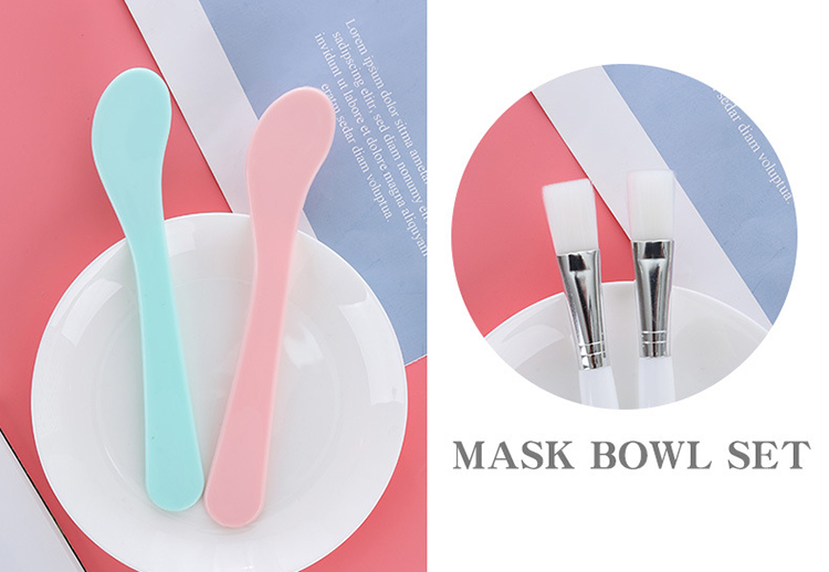 Lameila 2pcs/set DIY face mask brush with spatula 3524