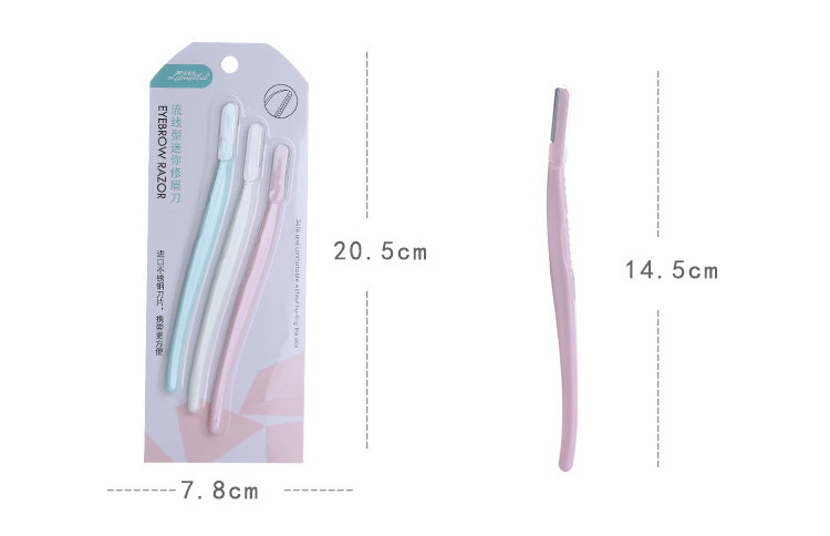 New arrival color and style set of 3 pieces eyebrow knife eyebrow trimmer razor A0884