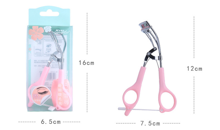 Lameila OEM wholesale eye lash makeup tools new design silicone pad eyelash curler with protect case A0360