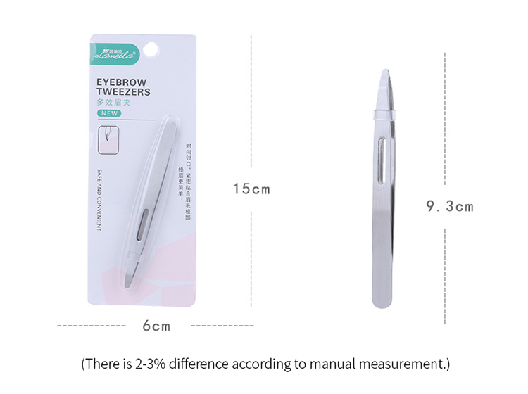 Lameila hot selling efficient stainless steel eyebrow tweezers professional round head eyebrow clip A0171