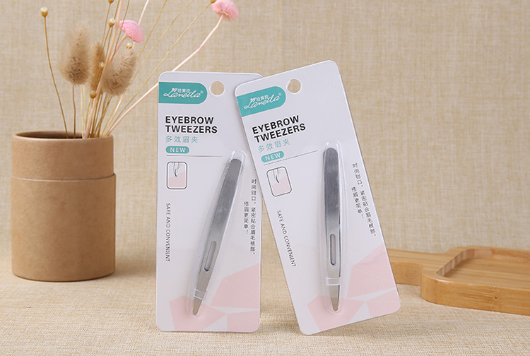 Lameila hot selling efficient stainless steel eyebrow tweezers professional round head eyebrow clip A0171