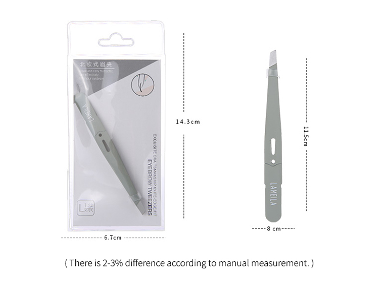 wholesale professional mini eyebrow clip set private label stainless steel eyebrow extension tweezers