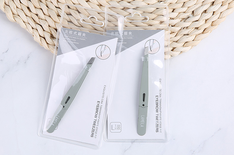 wholesale professional mini eyebrow clip set private label stainless steel eyebrow extension tweezers