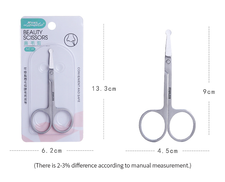 lameila Whosale Beauty Makeup Scissor Hair Eyelash Remover Pointed stainless steel Eyebrow Scissors A0402