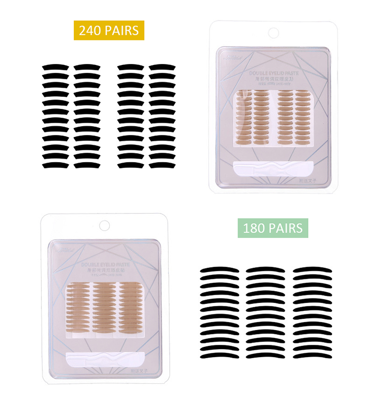 Lameila 180 Pairs OEM Beauty Accessories Eye Makeup Tools Eyelid Lift Kit Natural Double Adhesive eyelid tape A1025
