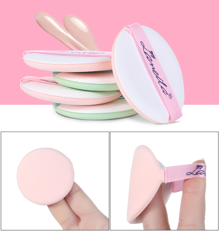 Round soft latex free foundation powder puff beauty makeup sponge cosmetic puff A715