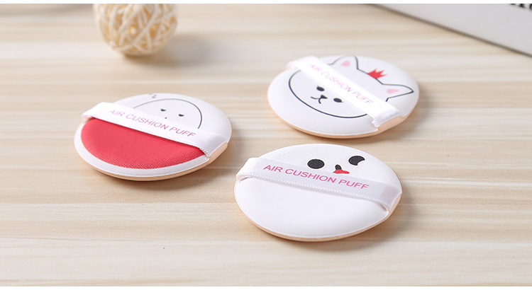 Lameila 3 pcs Beauty Makeup Puff Cute Pattern Round Foundation Custome Logo Air Cushion Puff A727