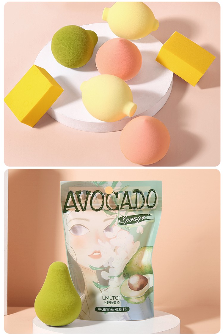 Lameila 2021 new arrived single pack foundation cosmetic fruit shape makeup sponge A80179/A80180/A80181/A80182