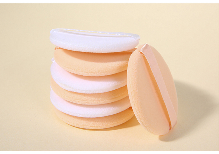 Lameila new design cosmetic foundation powder puff private label soft flocking loose powder sponge puff B0817