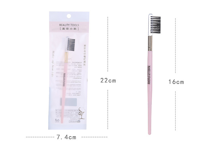 Wholesale professional portable custom logo eyebrow brush comb plastic makeup brush