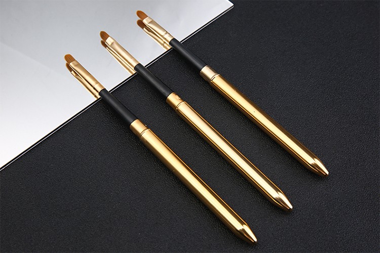 Private label professional makeup synthetic hair lip liner Brush retractable lip brush makeup brush with cover