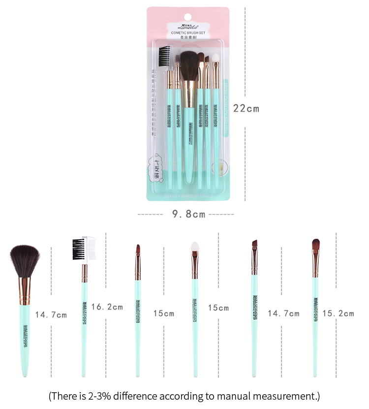 Lameila Makeup Brush 6pcs Private Label Cosmetic Tool Makeup Brushes Wholesale L0770