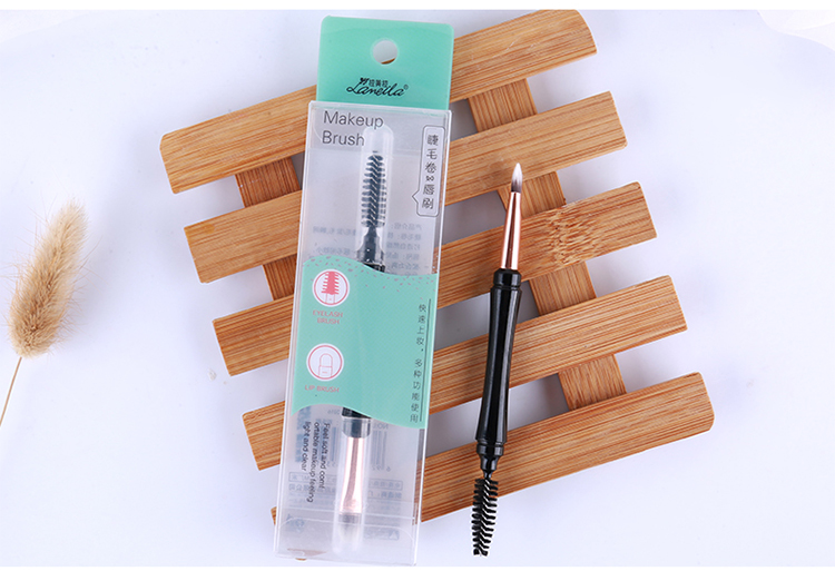 Lameila double-ended eyelash brush lip brush soft Nylon wool wholesale custom new makeup brushes L0941