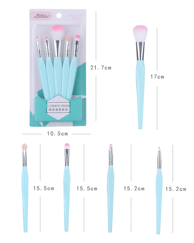 Lameila Personalized Makeup Brushes 5PCS Beauty Brushes Makeup Cosmetics Kit Foundation Powder Blush Contour Make up brush L0946