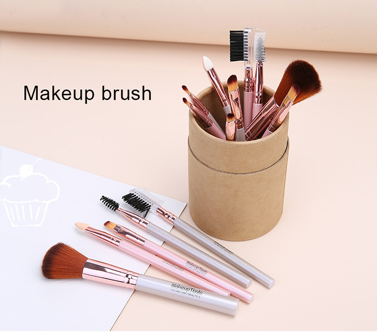 Lameila Eye Shadow Eyebrow Brush Multiple Function Combo Brush Set 7pcs Colorful Unique Soft Makeup Brushes L0960