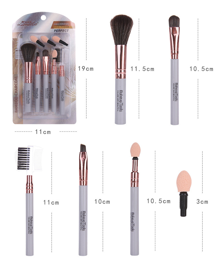 Lameila Premium Luxury 5pcs Large Wholesale Makeup Brush Set Customize Makeup Brushes Private Label L0961