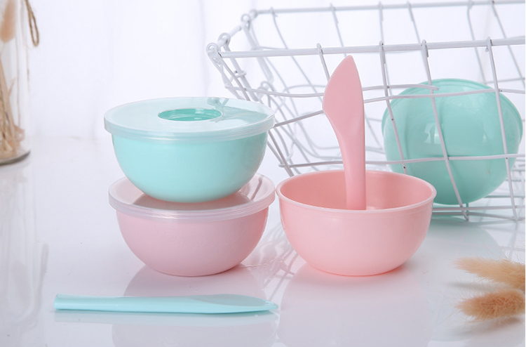 Lameila best sale products DIY facemask bowl set plastic cosmetic mixing bowl with brush D0886