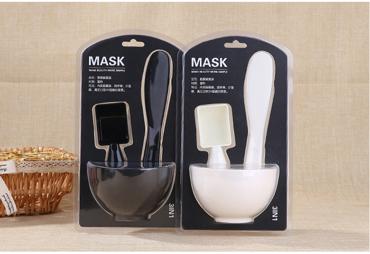 Wholesale 3 in 1 cosmetic diymask bowl set spoon spatulamask mixing bowl