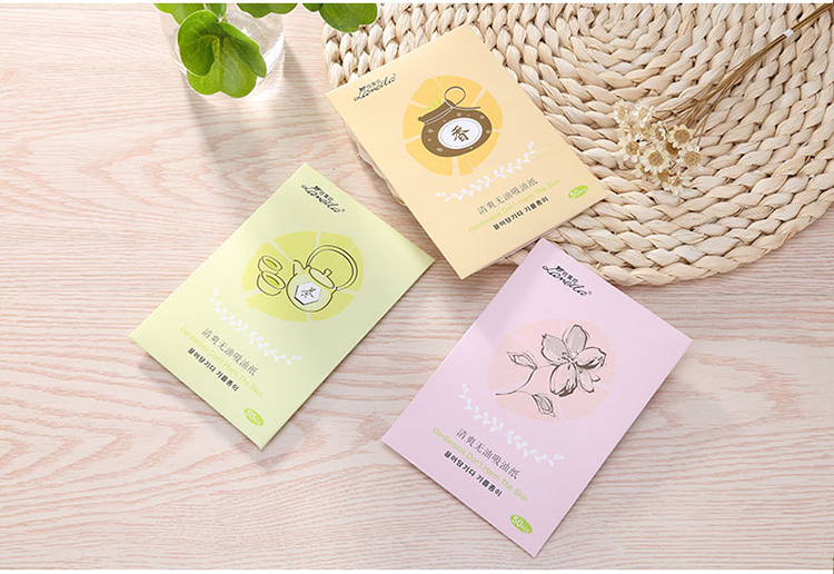 80pcs OEM facial oil blotting paper face oil clean absorbing paper oil absorbing sheets