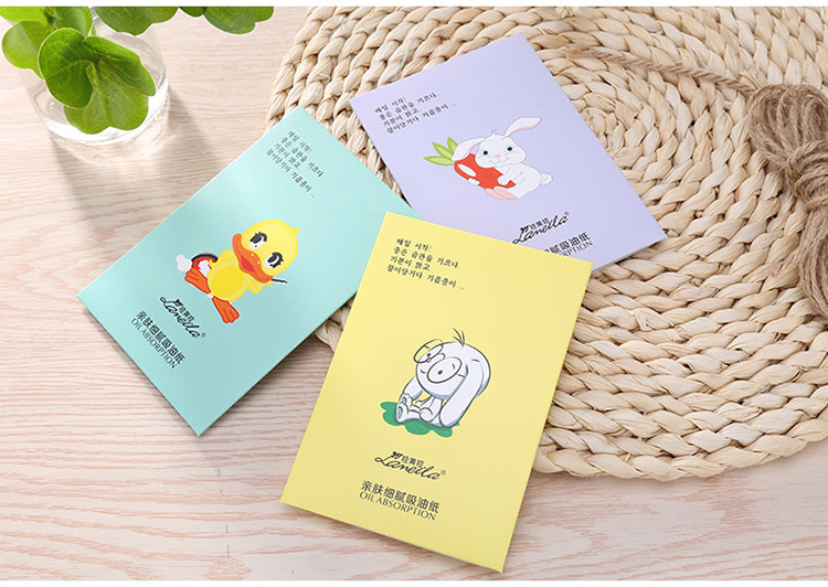 80pcs OEM facial oil blotting paper face oil clean absorbing paper oil absorbing sheets