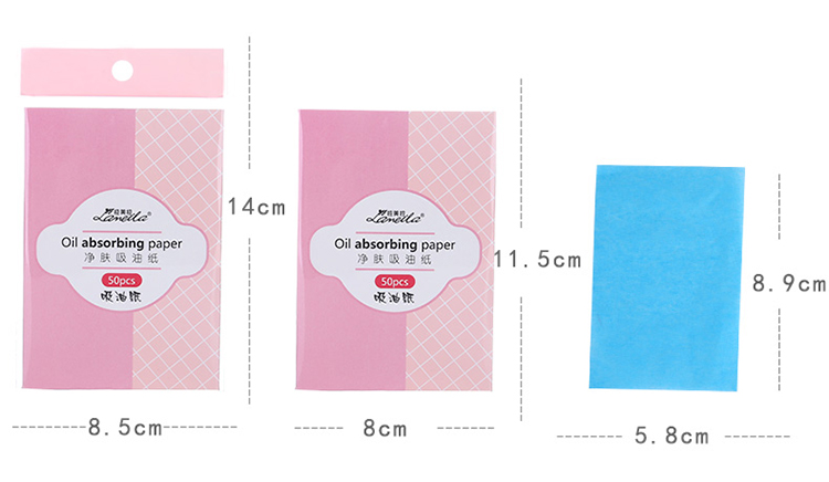 Refreshing Oil Control Makeup Portable 50pcs Absorbent Paper Facial Oil Blotting Paper