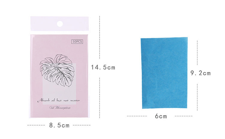 Premium face oil absorbing sheets facial care oil blotting paper with logo printed A572