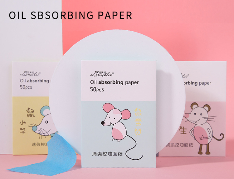 Lameila Premium face oil absorbing sheets facial care oil blotting paper with logo printed A575