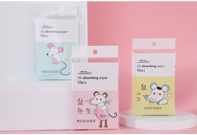 Lameila Premium face oil absorbing sheets facial care oil blotting paper with logo printed A575