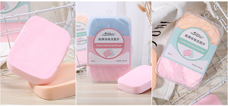 Lameila 3 in 1 Popular Soft EVA oval shape face clean sponge Facial Deep Wash Face Cleaning Puff B0024
