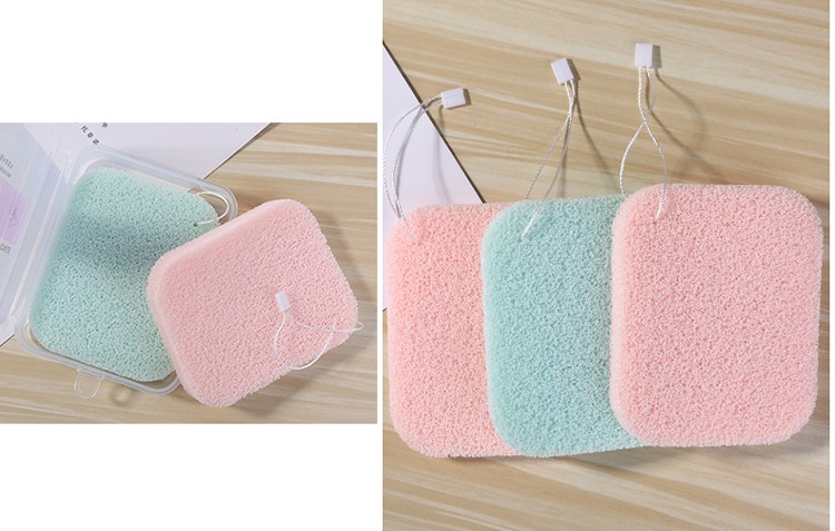 Lameila Face Sponges Reusable OEM 2pcs Deep Skin Cleaning Coarse Hole Facial Cleansing Sponge B2160