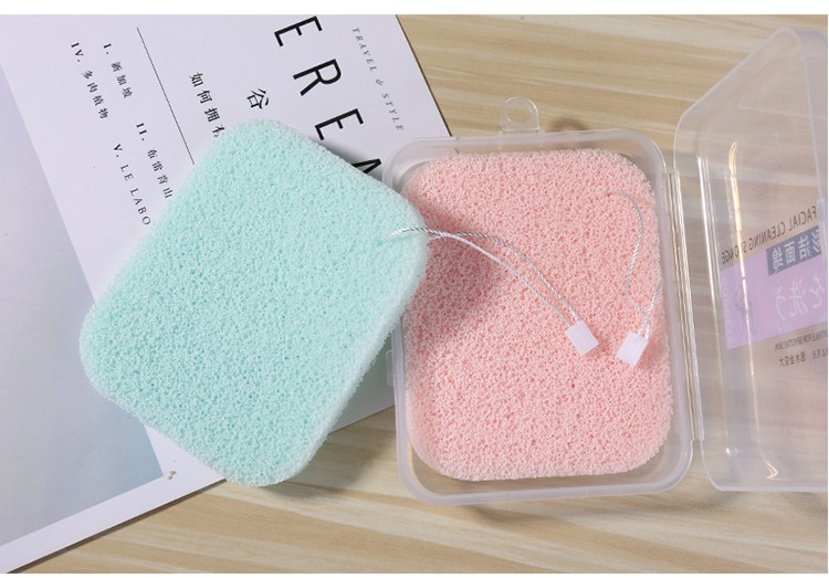 Lameila Face Sponges Reusable OEM 2pcs Deep Skin Cleaning Coarse Hole Facial Cleansing Sponge B2160