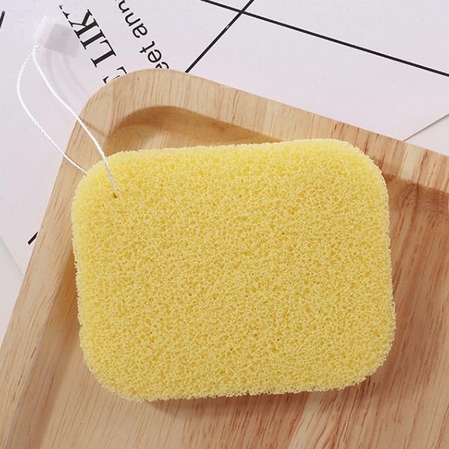 Lameila 2 pcs yellow deeply clean sponge with rope gross porosity face cleaning sponge with case B2162