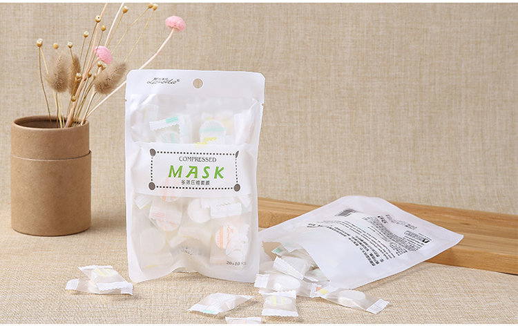 wholesale private label organic diy beauty makeup face mask skin care disposable facial cotton compressed sheet mask D0834