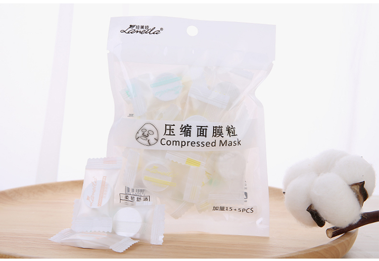 Candy compressed mask soft and comfortable compressed mask facial DIY paper mask 20sheet in pack D0851