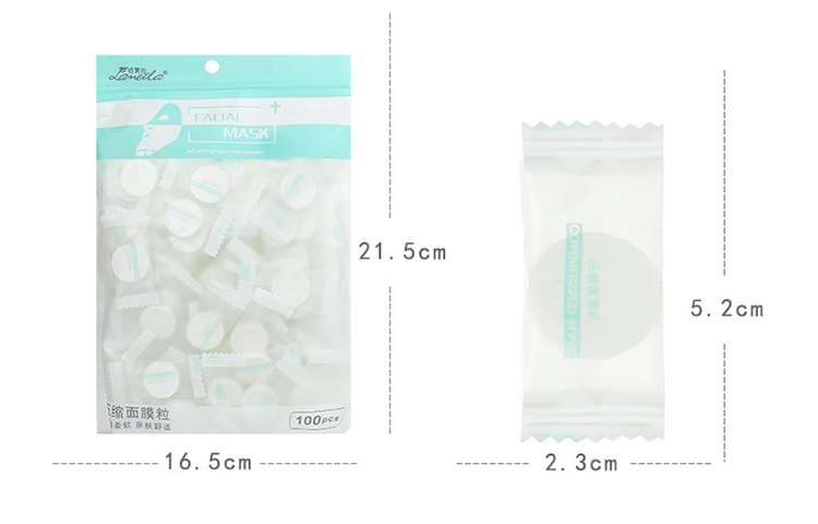 Lameila 100pcs DIY Face care tool disposable cotton compressed tablet facial mask sheet D0864