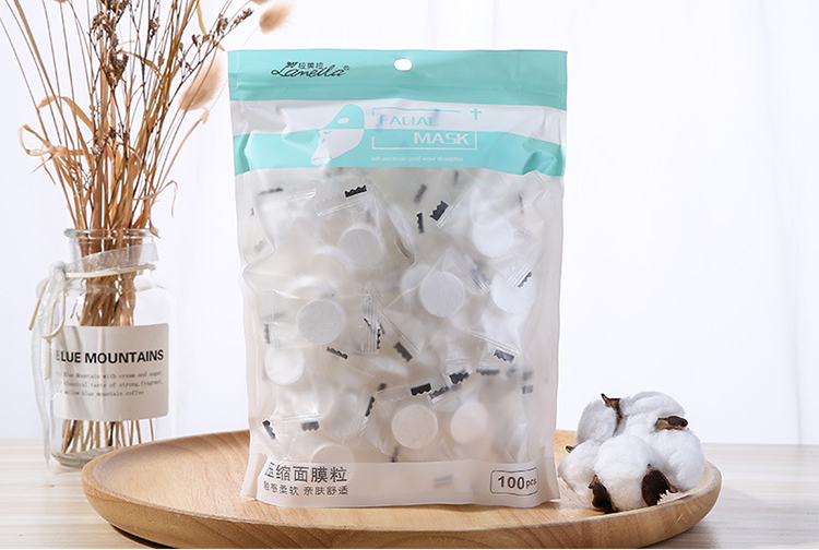 Lameila 100pcs DIY Face care tool disposable cotton compressed tablet facial mask sheet D0864