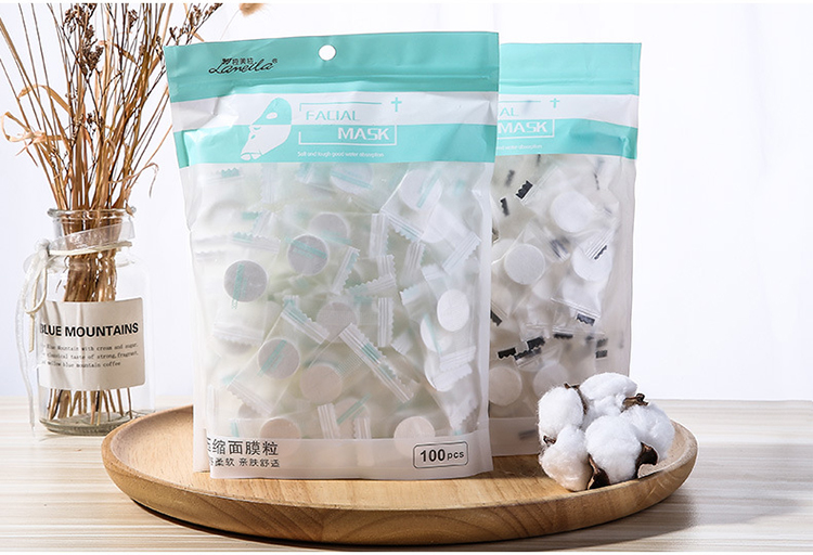 Lameila 100pcs DIY Face care tool disposable cotton compressed tablet facial mask sheet D0864