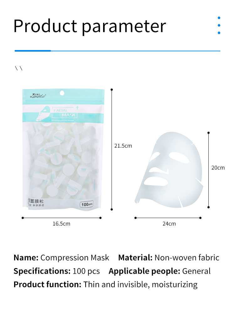 Lameila 100pcs DIY Face care tool disposable cotton compressed tablet facial mask sheet D0864