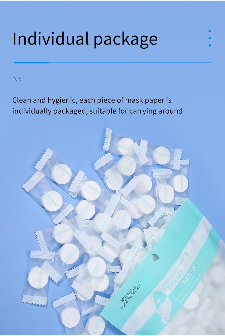 Lameila 100pcs DIY Face care tool disposable cotton compressed tablet facial mask sheet D0864