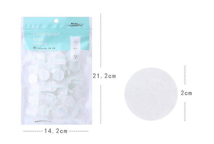 Private label DIY face mask nonwoven disposable compressed facial mask sheet D0865