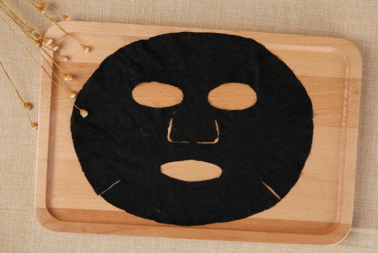 Private label beauty charcoal dry facial mask sheet black color diy compressed face mask D0874